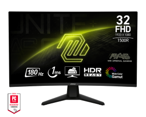 MSI MONITOR GAMING MAG 32C6, CURVED VA FHD, 31.5, 16:9, 250CD/M2, 3000:1, 1MS, 180Hz, 1920x1080, 2xHDMI/ 1xDP/ HP OUT, BLACK, 3YW.